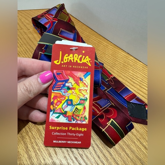 NWT Jerry Garcia Multicolor Gift Box holiday Design Tie vintage y2k - Picture 2 of 5